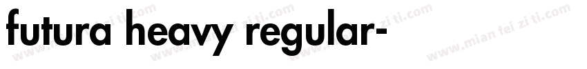 futura heavy regular字体转换